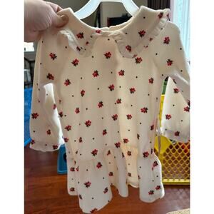 NWT Wonder Nation Red Flower on White Dress for 12-18 Months